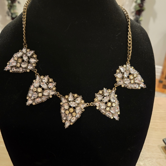 Elegant Gold and Silver Statement Necklace - Picture 1 of 4
